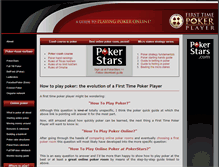 Tablet Screenshot of firsttimepokerplayer.com